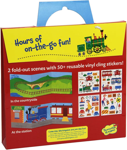 Train Time Reusable Sticker Tote by Peaceable Kingdom