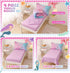 Set 4-Piece Sets Set, VIVILINEN Toddler Bedding for Girls Mermaid Tail Toddler Comforter for Baby Purple Blue Toddler