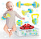 Skywin Baby Workout Toys Fit Training - 4 Soft, Durable Plush Baby Rattle Toys for Ages 0+
