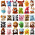 32 Piece Mini Plush Animal Toy Set, Cute Small Animals Plush Keychain Decoration for Themed Parties, Kindergarten Gift,