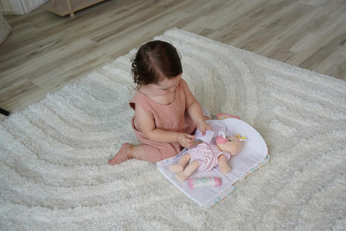 6-Piece Love, Stella Diaper Bag Changing Mat Combo for Soft Dolls by Manhattan Toy