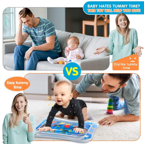 Infinno Inflatable Tummy Time Mat - Premium Baby Water Play Mat for Infants and Toddlers
