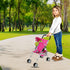 2 fash n kolor - Doll Stroller My First Baby Doll Strollers Toy - Flower Design with Basket in The Bottom- Doll