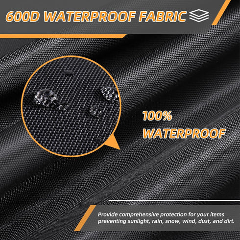 rubix cube 600D 6 Commercial Outdoor Buggy Tarp Cover, Heavy Duty Waterproof Passenger Seater Stroller Cover, UV