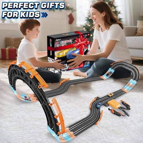 Sets 4 6 7 8-12, Set Counter Slot Car Race Track with Slot Cars, Ideal Birthday Xmas Gifts Toys for Kids Boys Ages