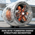 ROKAFU Sets, 12+ Turbojet Engine Building Blocks Motorized Jet Engine Model Kit with Motor, Mini Aircraft Engine Kits