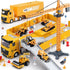 Kids Construction Truck Toys Set with Crane, Excavator, Forklift, Bulldozer, Dump Trucks, Cement Truck, Road Roller,
