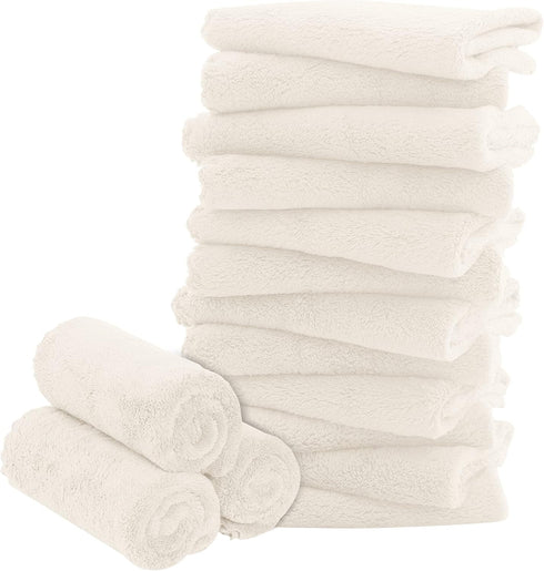16 Pack Baby Washcloths - Luxury Coral Fleece - Extra Absorbent and