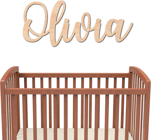 Personalized Wooden Name Sign for Nursery Wall Letters Custom Baby Name Sign