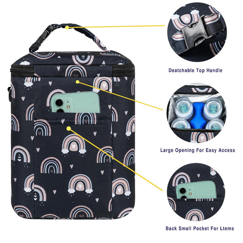 BLantt Pack 4 9 Breastmilk Cooler Bag with Ice Fits Baby Bottles Up To Ounce Insulated Baby Bottle Bag Breast Milk