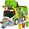 Large Friction Powered Garbage Truck Toy Set with Effect Sound, 2pcs Ejecting