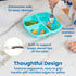 ECR4Kids My First Meal Pal Stainless Steel Forks, Toddler Silverware, 3-Pack, White, Light Grey