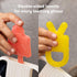 Frida Baby 4-in-1 Silicone Teething Toys, Not-Too-Cold-to-Hold Teether for Babies 0-18 Months, BPA-Free Teething Relief