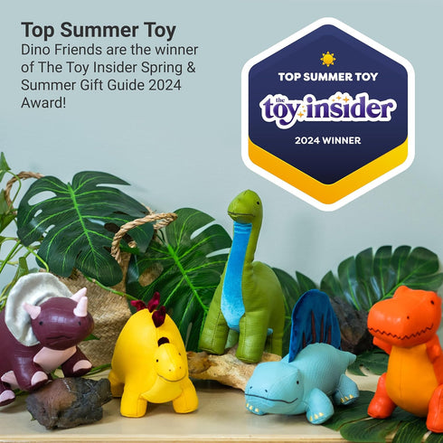 Little Big Friends Dino Friends | Rex The Tyrannosaurus | Vegan Leather | Easy to Clean | Stimulate Senses