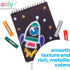Ooly Chunkies Quick Drying Tempera Paint Sticks, Metallic Colors, Set of 6 Twistable Mess-Free Kids Paint Sticks