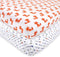 Hudson Baby Unisex Baby Cotton Fitted Crib Sheet, Foxes, One Size