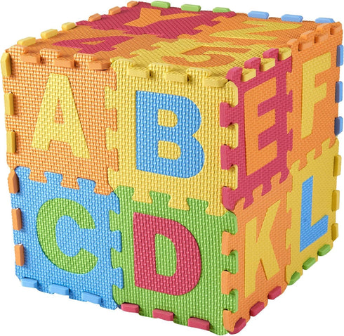 (72 6.25 6.25 Inches (2 Pack 36) DIMPLE Kids Foam Play Mat Pieces Total) x Interlocking Alphabet and Numbers Floor