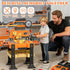 Set Set 3-5 Kids Tool Bench with Electric Drill & Vest, Kids Tool Toddler Workbench Transformable Kid Tools Box