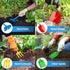 Anzmtosn Kids Metal Garden Tool Set, 4 Pack Sand Toy with Rake, Spade, Hoe, and Leaf Rake for Outdoor Gardening