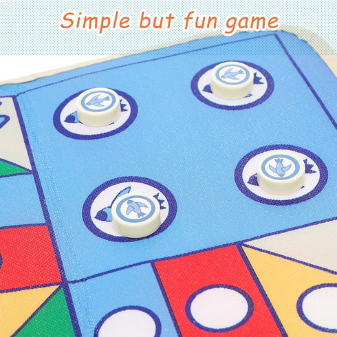 NUOBESTY Flying Chess Playmat - Educational Flying Checker Board Game Carpet for Kids