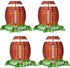 4 Pieces Football Paper Lantern Table Centerpiece Decoration Set, Soccerball Game Lantern with Stand, 12 Inches