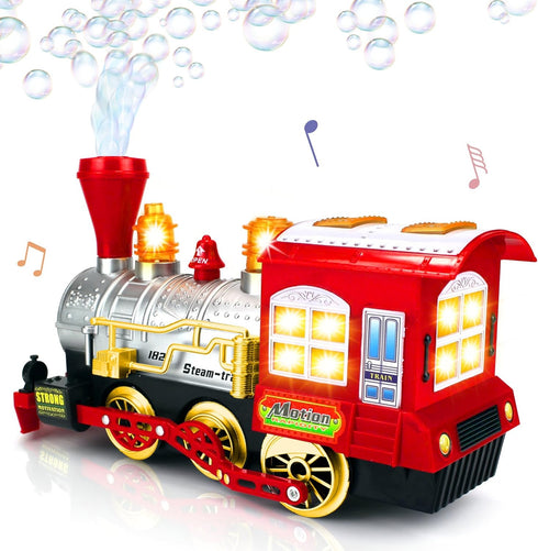 1-6 ArtCreativity Christmas Train Toy Bubble Machine for Kids, Bubble Blower Maker, Bubble Music Train for Kids