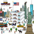 1000 Piece Puzzle - 8-bit Retro Gaming Style New York City - 100% Recycled Cardboard