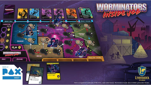 Worminators: Inside Job - Cooperative Board Game, Buddy Cop Worms Save a City, Ages 14+, 1-4 Players, 60 Min