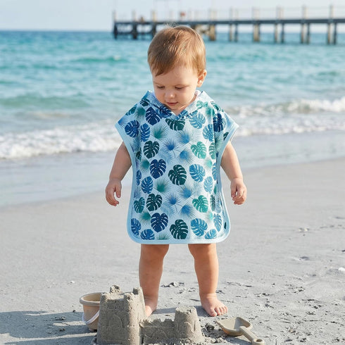 TUWIXIUW 18-24 Toddler Hooded Beach Towel Baby Boy Girl Poncho Towels Cartoon Printed Soft Coverup Bath Towels for Swim