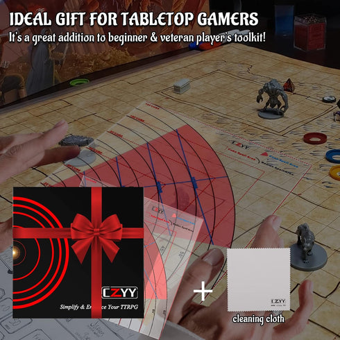 Cone Spell AOE Template Acrylic Damage Markers for Tabletop Game Map Measure Tool, DM Accessories for D&D, TTRPGs