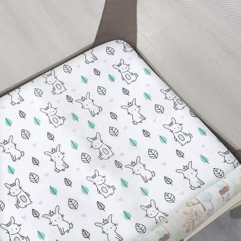 Pack 2 Pack Pack and Play Sheets, Mini Crib Sheets, Stretchy Playard Fitted Sheet, Compatible with Graco n Play, Soft