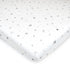TL Care 100% Natural Cotton Fitted Mini Crib Sheet 38" x 24" - Soft & Breathable, Fits Pack N Play, Stars and Moons for
