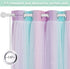 W52 L84) NICETOWN Baby Room Decor, White Gauze & Blackout Drapes Assembled, Star Cut Romantic and Colorful Curtains