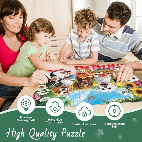 DAGIRT 300 300 20.5x15 Inches Pieces Puzzles for Adult, Dog Jigsaw Puzzles Pieces for Adults Children Seniors, Vibrant