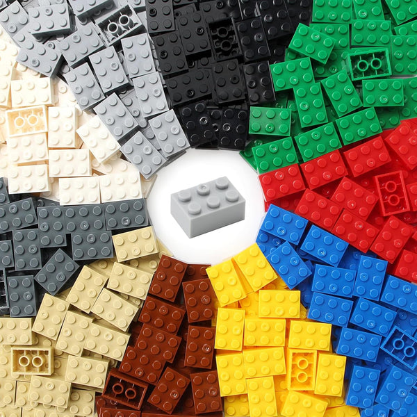 Feleph 2x3 Bricks Bulk 260 Pieces Multicolored Classic Basic Parts Building Blocks Toy Accessories Compatible with