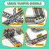 Set Pullback 4-8, Magnetic Tiles Road with Car, Magnetic Blocks for Kids Ages Magnet Tiles for Preschool STEM Building