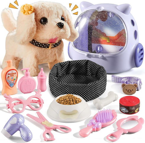 Vanvimen 16 Pcs Robot Dog Toys for Girls, Toys for 3 4