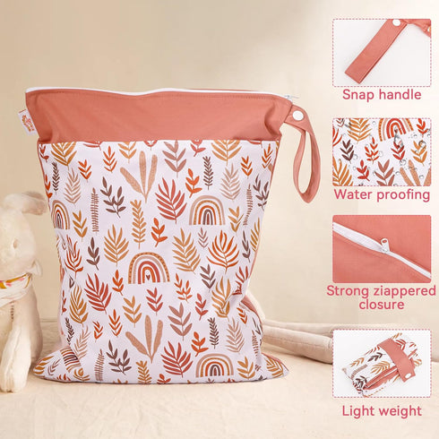 Rainbow Waterproof Wet Dry Bag - Dual Zipper Pouch for Swimsuits
