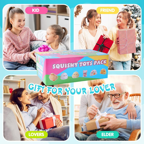 20Pack, Taba Squishy Fufu Squishy Fidget Toys Kit, Include Squishies Chick Toys, Cat Paws, Hamster, Stress Relief Toy