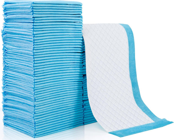 PIEMEET 100 Pack Disposable Changing Pad, Super Absorbent Disposable Underpads, Waterproof Leak Proof