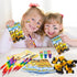 72 Set Cinrobiye Pcs Construction Party Favors Truck Car Coloring Books with Stacking Crayons Bulk Engineering Vehicle