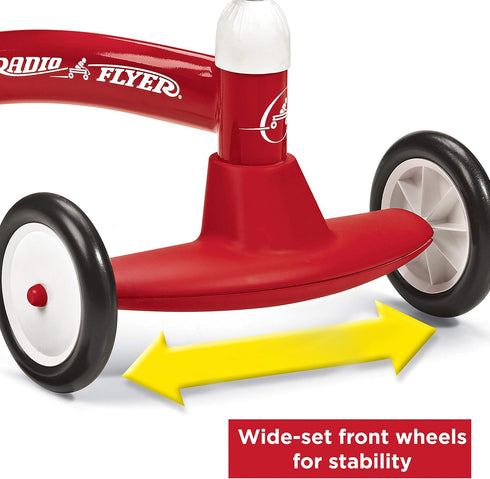 Radio Flyer Scoot-About Toddler Ride On Toy for Ages 1-3 - 23.5" L x 14.5" W x 16.5" H