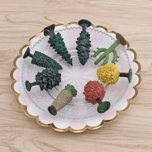 Set Realistic Plastic Trees Toys Plant Toy for Kids Sensory Bins Learning Toys Realistic Food Figurines School Projects