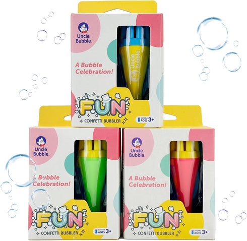 Bubble Blower for Kids and Toddlers, Uncle Bubble Mini Blower Family Set, Blow Thousands of Bubbles at Once