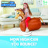 WADDLE Hip Hoppers Large Inflatable Bouncy Hopper - Supports Up to 250 Pounds, Ages 5 and Up (Yellow Giraffe)