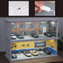 1:64 Car Model Display Case with Lights - Hot Wheels, Matchbox Cars, Diecast Alloy Storage Box