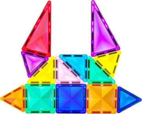 PicassoTiles Travel Size Magnet Building Blocks Toy Set - Mini Diamond Magnetic Construction Block Sensory Toys