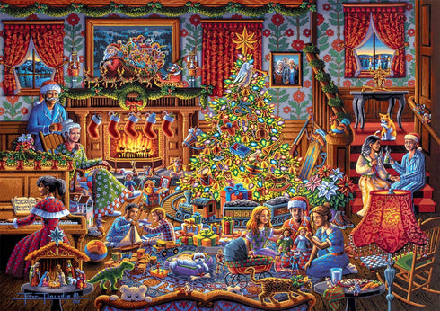Buffalo Games - Dowdle - Christmas Morning - 300 Piece Jigsaw Puzzle for Adults 14 and up, Perfect for Game Nights