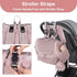 Geestock Diaper Bag Small Backpack, Stylish Quilted Baby Bag with Changing Pad, Pink Color