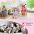 GLDZI Stuffed Animal Storage Zoo, Wooden Stuffed Animal Organizer with Elastic Cords for Boys Girls, Space Saving Toy